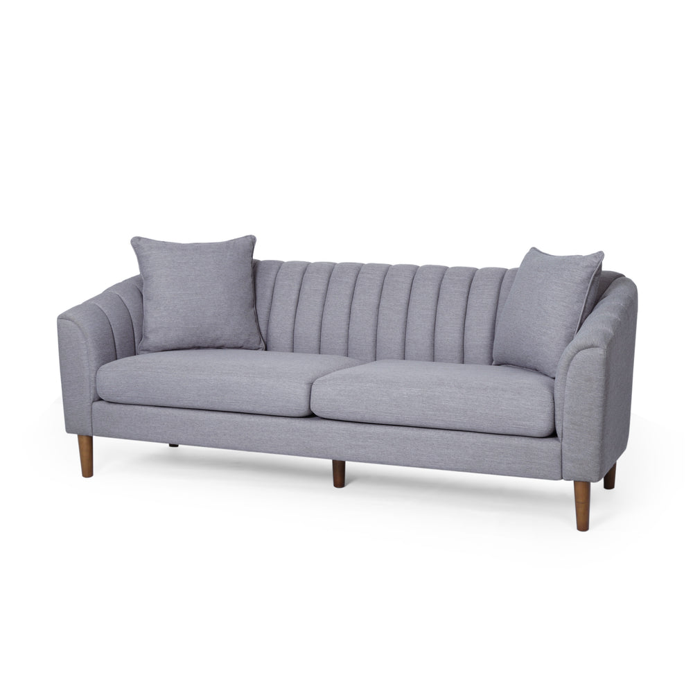 English Elm Christopher Knight Home® - 3-Seater Sofa - Elegant Grey Upholstered Comfort With Accent Pillows For Modern Living Spaces 66957.00AGRY_66957.00BGRY