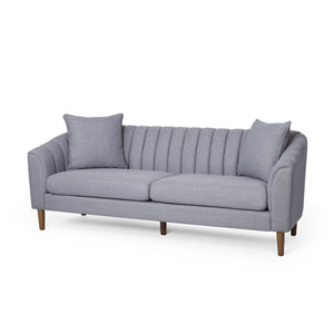 English Elm Christopher Knight Home® - 3-Seater Sofa - Elegant Grey Upholstered Comfort With Accent Pillows For Modern Living Spaces 66957.00AGRY_66957.00BGRY