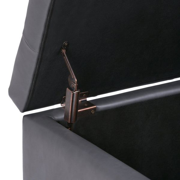 English Elm Cosmopolitan Storage Ottoman In Stone Grey - Stylish, Versatile Seating & Hidden Storage Solution B136P159772