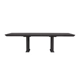 Quincy Double Pedestal Dining Table Black with Molasses Finish P375-DR-K1 Pulaski Furniture