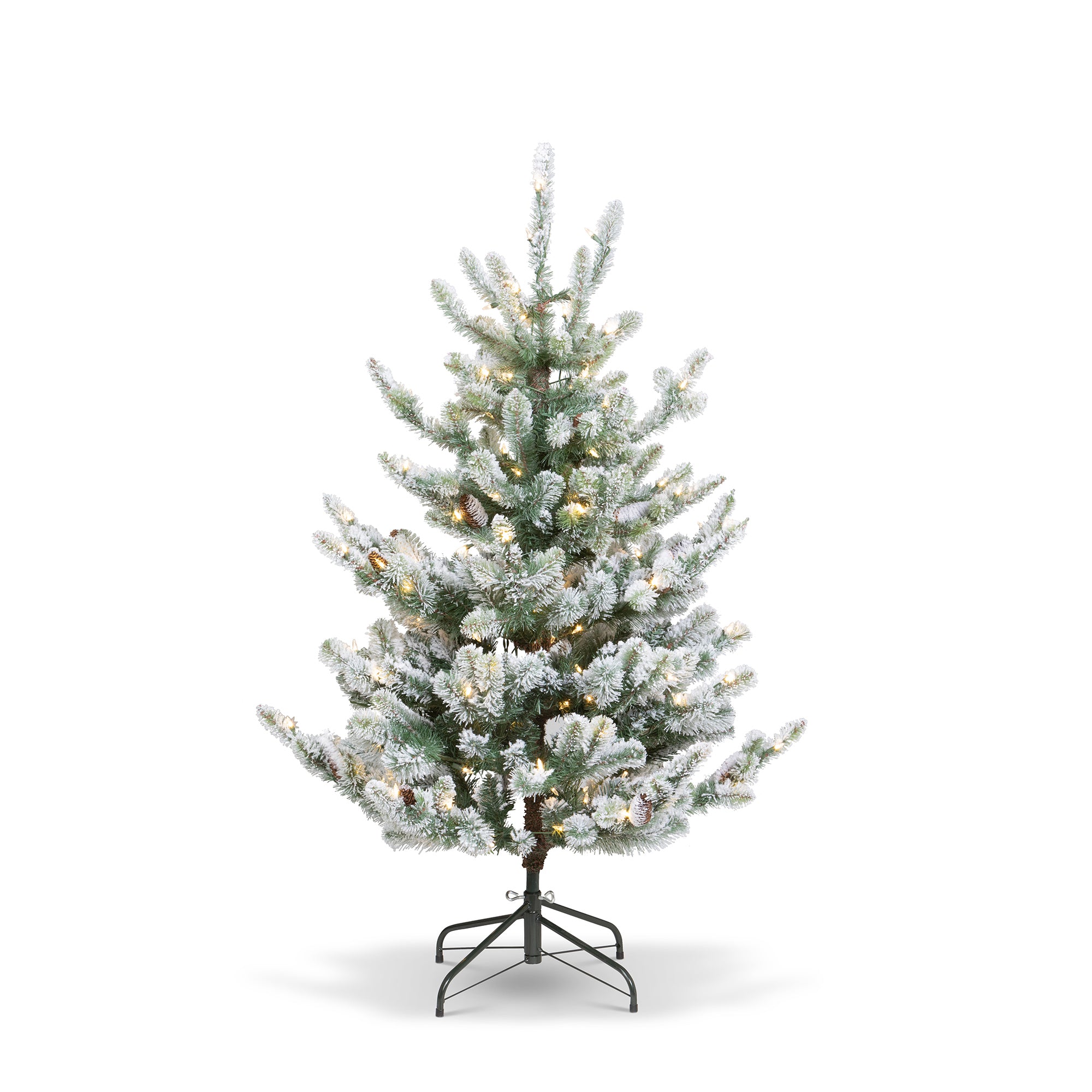 Park Hill Flocked Blue Spruce Tree - Lifelike Holiday Decoration with