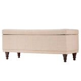 Homelegance By Top-Line Lyon Tufted Storage Bench Brown Polyester