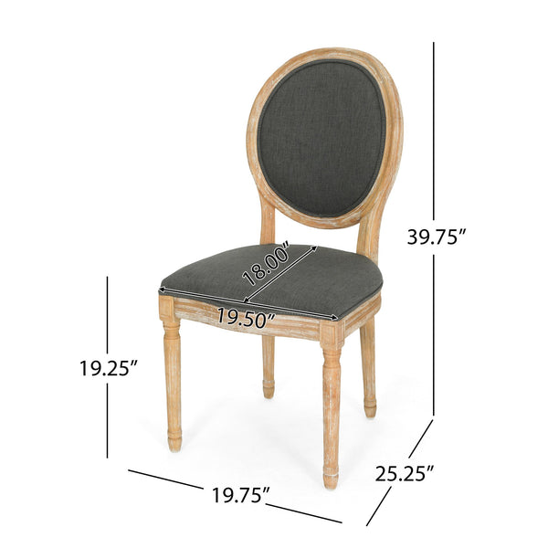 English Elm Christopher Knight Home® - Kd Dining Chair - Timeless French Country Elegance With Upholstered Comfort For Your Dining Room 60352.00BCDGRY