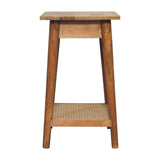 English Elm Solid Wood Woven Solid Wood End Table