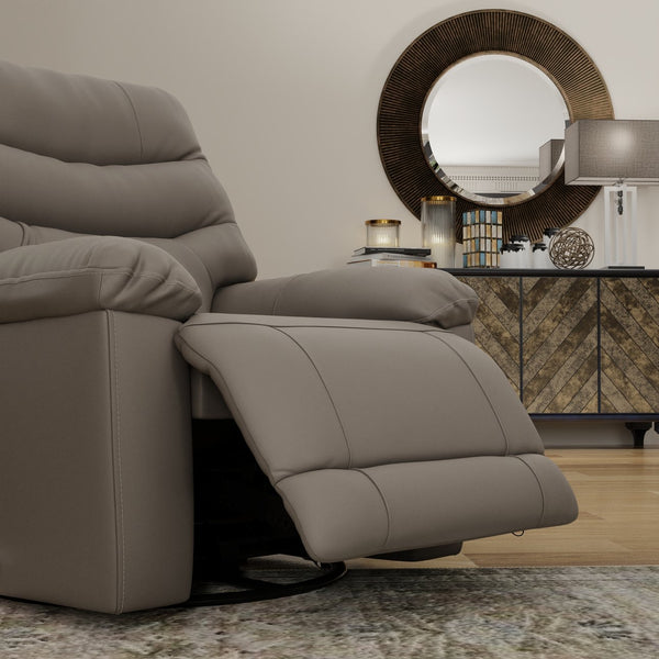 English Elm Global Home Swivel Glider Recliner In Oslo Sky - Stylish Comfort, Manual Footrest, Durable Design! B339P333951