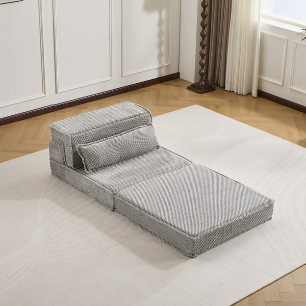 English Elm Compression Modular Floor Sofa Bed - Versatile, No Assembly Required, Cozy Fleece With Memory Foam Comfort W3723P377154