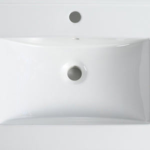 English Elm 30 30 Inch Ceramic Bathroom Sink Basin White – Sleek Smooth Surface, Easy-Clean Modern Vanity Bowl for Everyday Use W1550P168218
