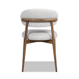 English Elm Locke 20.5" Modern Upholstered Dining Chair With Wood Frame, Salt & Pepper Boucle