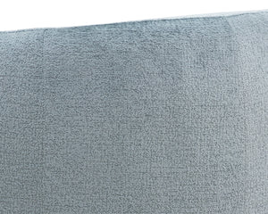 Sunpan Mircea Lounge Chair - Curved Sculptural Design for Contemporary Living Spaces, Stylish Comfort Bergen French Blue