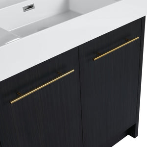 English Elm 36 Inch Freestanding Bathroom Vanity With Resin Sink & Soft-Close Doors – Modern, Durable Design W999S00179