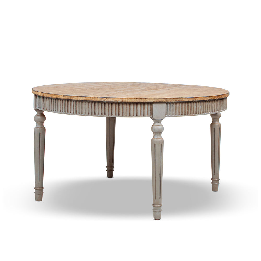 English Elm Colette Reclaimed Pine Round Dining Table Seats Four with Antique Two-tone Finish B2719P485500