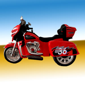 English Elm 12v Kids Electric Ride on Motorcycle with Led Lights Bluetooth Music and Storage Trunk Red W1760P237297
