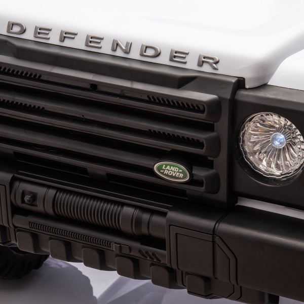 English Elm Licensed Land Rover Defender Ride on Car 24v Dual Motor with Parental Remote White W1578P339064