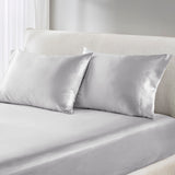 Madison Park Essentials Satin Casual Luxury 2 PC Pillowcases MPE21-919 Light Grey