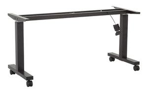 OSP Home Furnishings 5' Steel Sit Stand Workstation Base with Pneumatic Adjustment and Locking Casters 5' Black HB6025-3