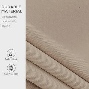 English Elm Outsunny 8' X 7' Manual Retractable Awning - Durable Outdoor Sun Shade For Patios & Windows, Brown W2225P174155-GIGA