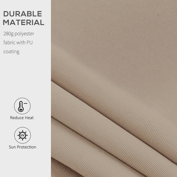 English Elm Outsunny 8' X 7' Manual Retractable Awning - Durable Outdoor Sun Shade For Patios & Windows, Brown W2225P174155-GIGA