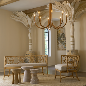 Samsara Chandelier - Stunning Rattan Design, Adjustable Height, Coastal Style, Perfect for Modern Spaces
