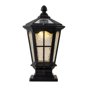 English Elm Garden Post Light Black Die-cast Aluminum European Lantern for Outdoor Pathways W5008P392752