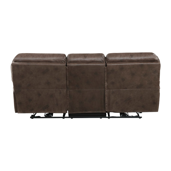 English Elm Plush Power Reclining Sofa Set 3 Piece Microfiber Living Room Usb Charging Suite Brown B011S01278