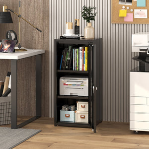 English Elm Metal Powder-coated Steel Locking Locker Cabinet with Adjustable Shelves for Gym or Office T5667P486227