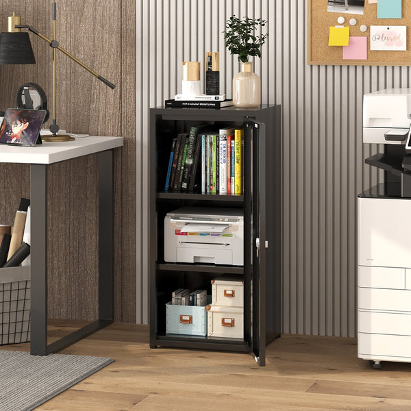 English Elm Metal Powder-coated Steel Locking Locker Cabinet with Adjustable Shelves for Gym or Office T5667P486227