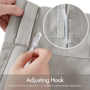 English Elm 2-piece Pinch Pleat Poly Linen Curtain Panels Tailored Formal Drape for Any Room Grey B035P482986
