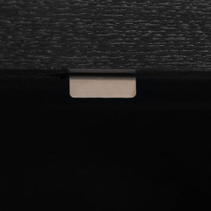 English Elm Trexm Ash Veneer Buffet with Gold Handles Matte Black Lacquer Dining Storage N715P232696B