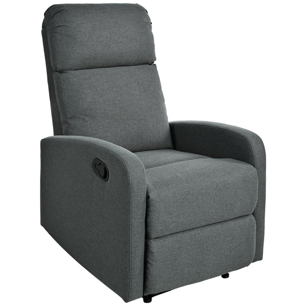 English Elm Christopher Knight Home® - Modern Recliner Plush Manual Recliner Chair with Ergonomic Support, 3-Position Backrest, Durable Fabric Comfort Charcoal N763P256491E
