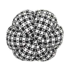 English Elm Set Of 2 Black-White Plaid Fabric Pumpkins - Cozy Rustic Décor For Fall & Halloween Displays W2078P237308-GIGA