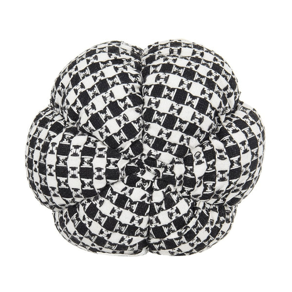 English Elm Set Of 2 Black-White Plaid Fabric Pumpkins - Cozy Rustic Décor For Fall & Halloween Displays W2078P237308-GIGA