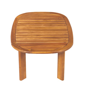 English Elm Patio Loveseat and Coffee Table Set Acacia Wood Textilene Mesh Outdoor Bistro N776P369381W