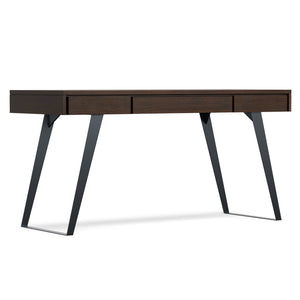 English Elm Lowry - Industrial-Style Desk In Distressed Hickory Brown With Metal Accents & Ample Storage Space B136P158878