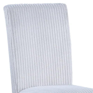 English Elm Ticy Upholstered Dining Side Chairs Set of 2 Gray Fabric Curved Back Tapered Legs B056P417081