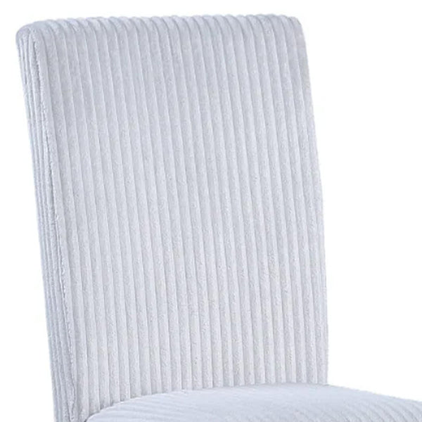 English Elm Ticy Upholstered Dining Side Chairs Set of 2 Gray Fabric Curved Back Tapered Legs B056P417081