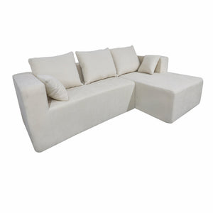 English Elm Combination Modular Linen Sectional Sofa with Memory Sponge Fill for Living Room Use W3064S00004