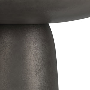 English Elm Alexa Hand-Finished Black Nickel 30" Round Cast Aluminum Pedestal Coffee Table, Industrial Chic B136P239028