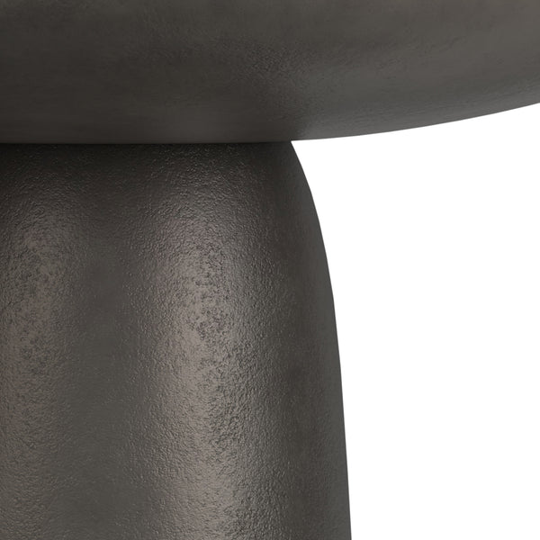 English Elm Alexa Hand-Finished Black Nickel 30" Round Cast Aluminum Pedestal Coffee Table, Industrial Chic B136P239028