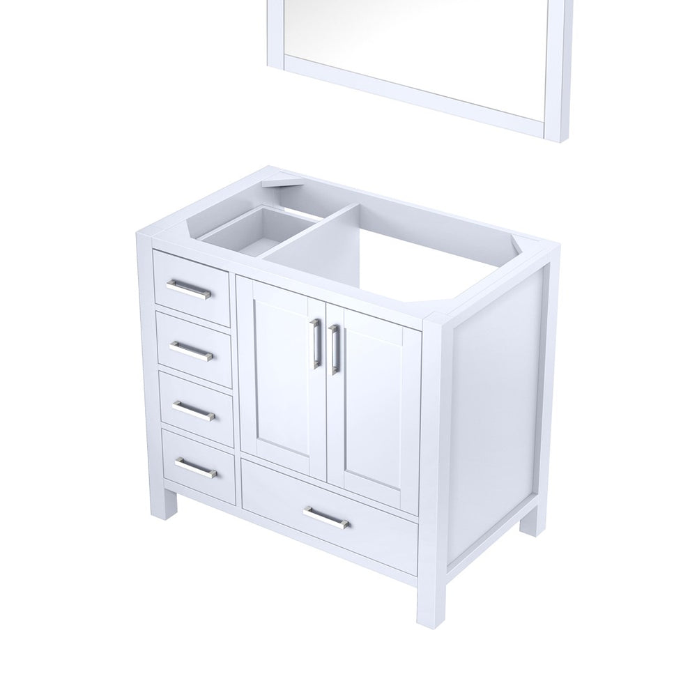 English Elm White Bath Vanity Set With Right Offset Sink, 34" Mirror, And Ample Storage For Modern Bathrooms B2731S00507-GIGA