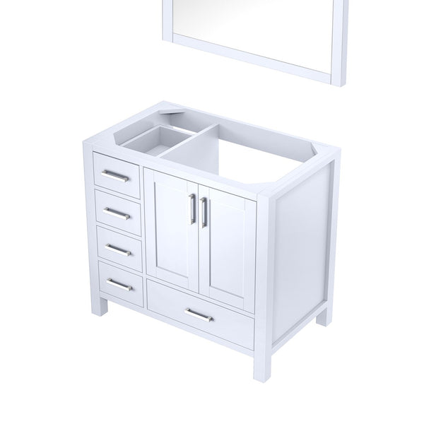English Elm White Bath Vanity Set With Right Offset Sink, 34" Mirror, And Ample Storage For Modern Bathrooms B2731S00507-GIGA
