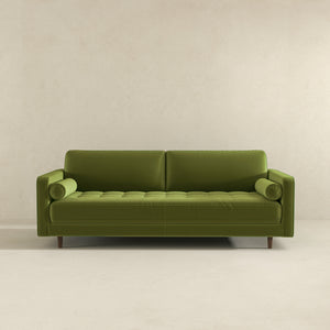 English Elm Ashcroft Furniture - Anthony Pistachio Green Pillow Back Velvet Sofa