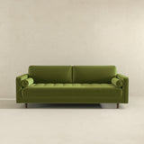 Ashcroft Furniture Anthony Pistachio Green Velvet Sofa - Mid-Century Style, Superior Craftsmanship