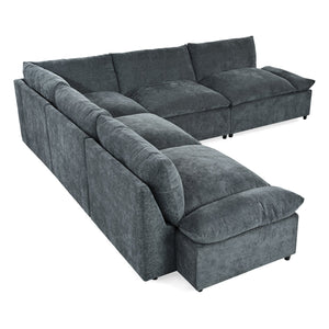 English Elm [not Sold Separately] Deep Gray Modular Sectional with Storage and Overstuffed Cushions N767P234457R