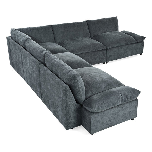 English Elm [not Sold Separately] Deep Gray Modular Sectional with Storage and Overstuffed Cushions N767P234457R
