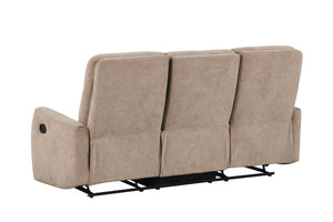 English Elm Paterson Microsuede Velvet Reclining Sofa with Console and Cup Holders for Media Rooms B078P497900
