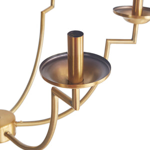 JLA Home Hampton Hill - 6-Light Hampton Hill Savor Chandelier in Polished Gold — Timeless Candelabra Style, Adjustable Chain, Ambient Luxury Lighting (90W Max) FB150-1163