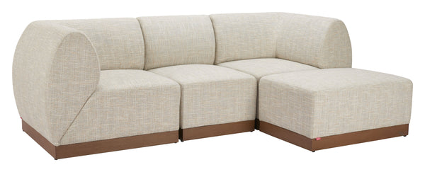 Zuo Modern Christy Armless Chair - Stylish Modern Design With Durable Outdoor Fabric For Ultimate Comfort Beige 100% Polyester,Aluminum 704146-zuo-modern