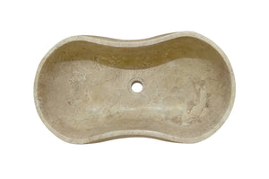 English Elm Gold Natural Marble Bathroom Vessel Sink - Polished Finish, Unique Veining, Durable & Elegant Design W1696P333268