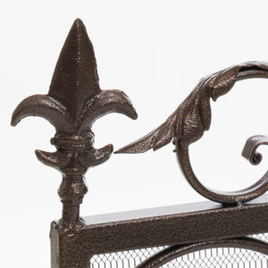 English Elm Christopher Knight Home® - WILMINGTON Darcie Wrought Iron Fireplace Screen with Ornate Victorian Detailing, Copper Brown Finish Golden Black 55342.00GLD