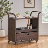 Christopher Knight Home® - Noble House - Corona Outdoor Wicker Bar Cart